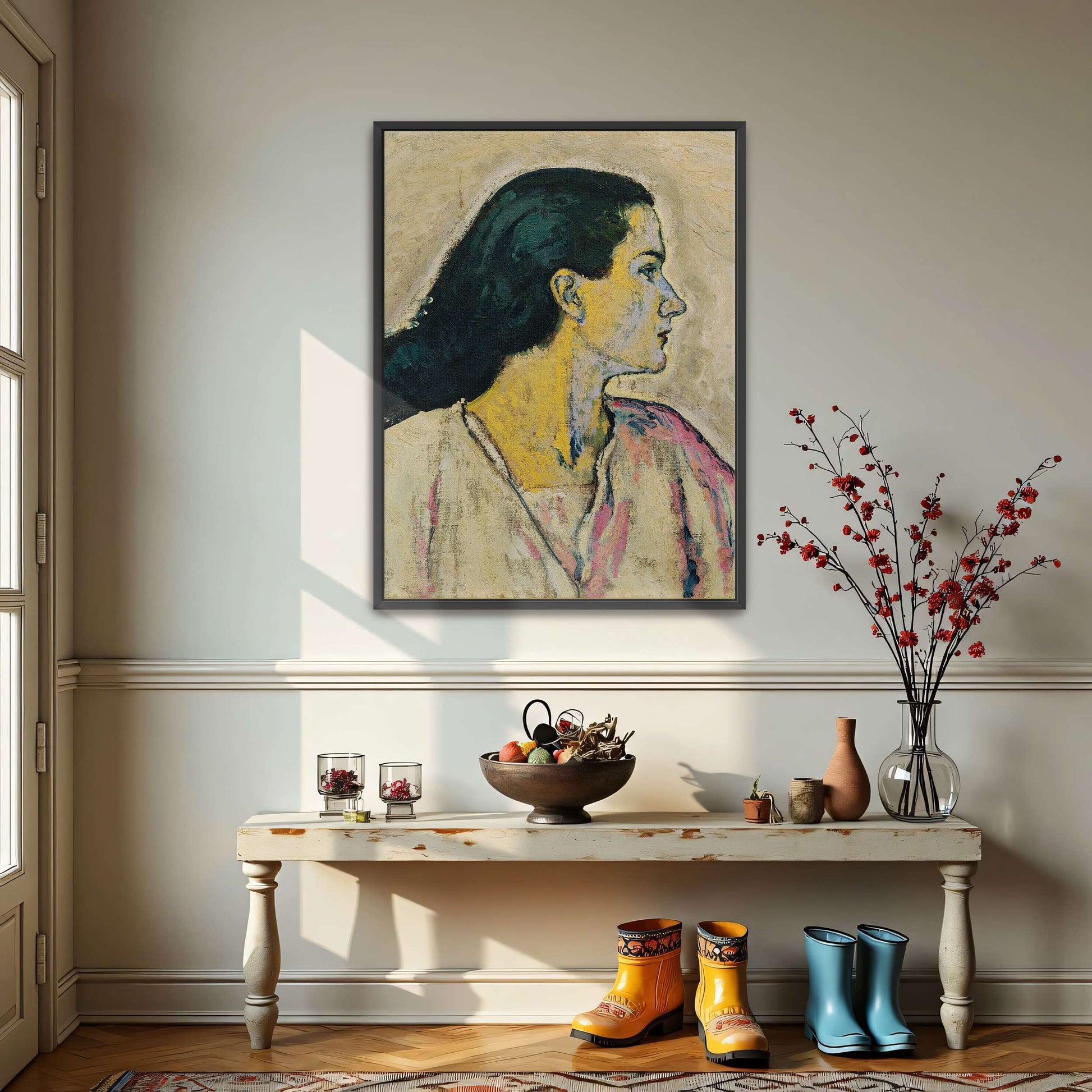 Profile portrait of a woman by Koloman Moser