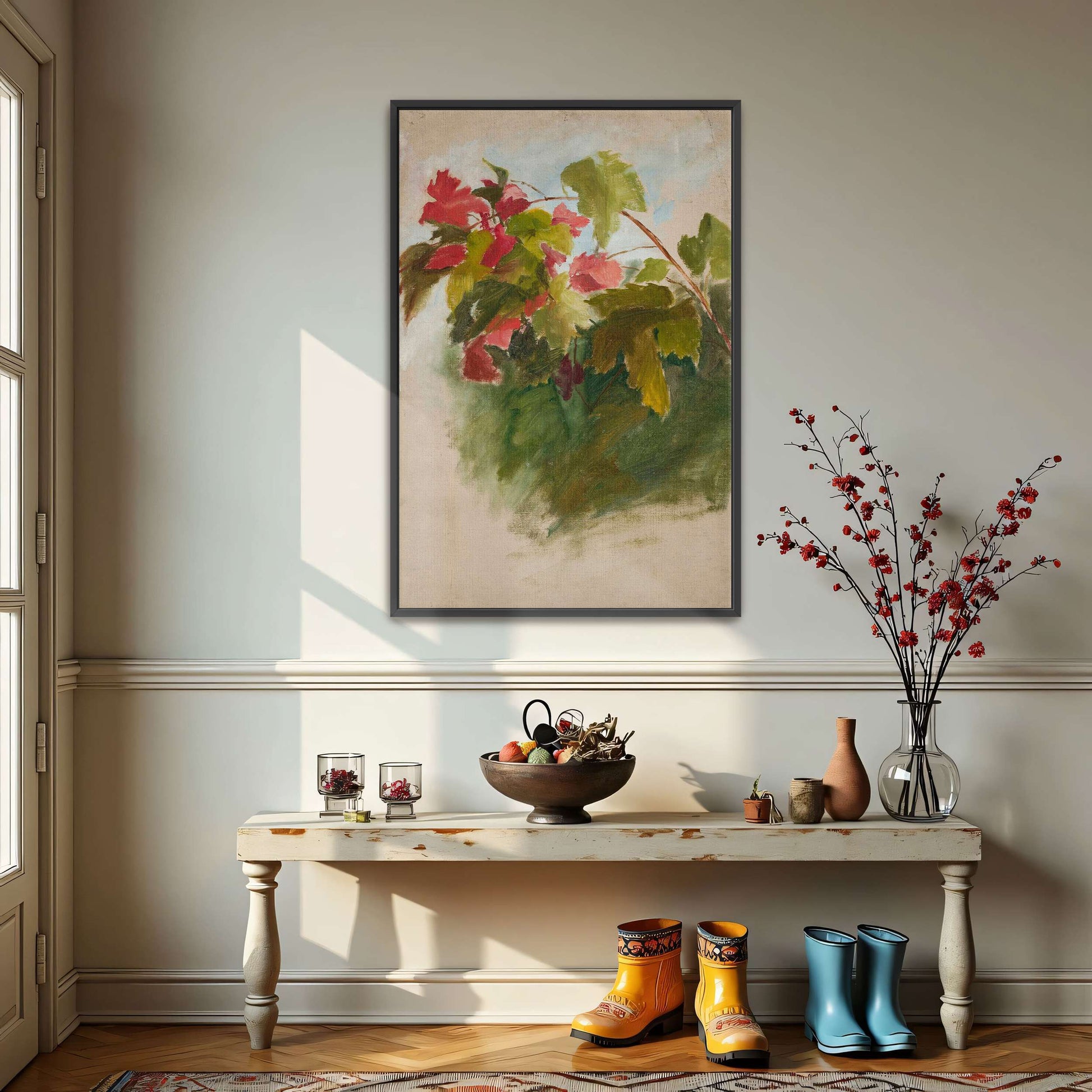 Vine leaves in autumn by Jan Ciągliński