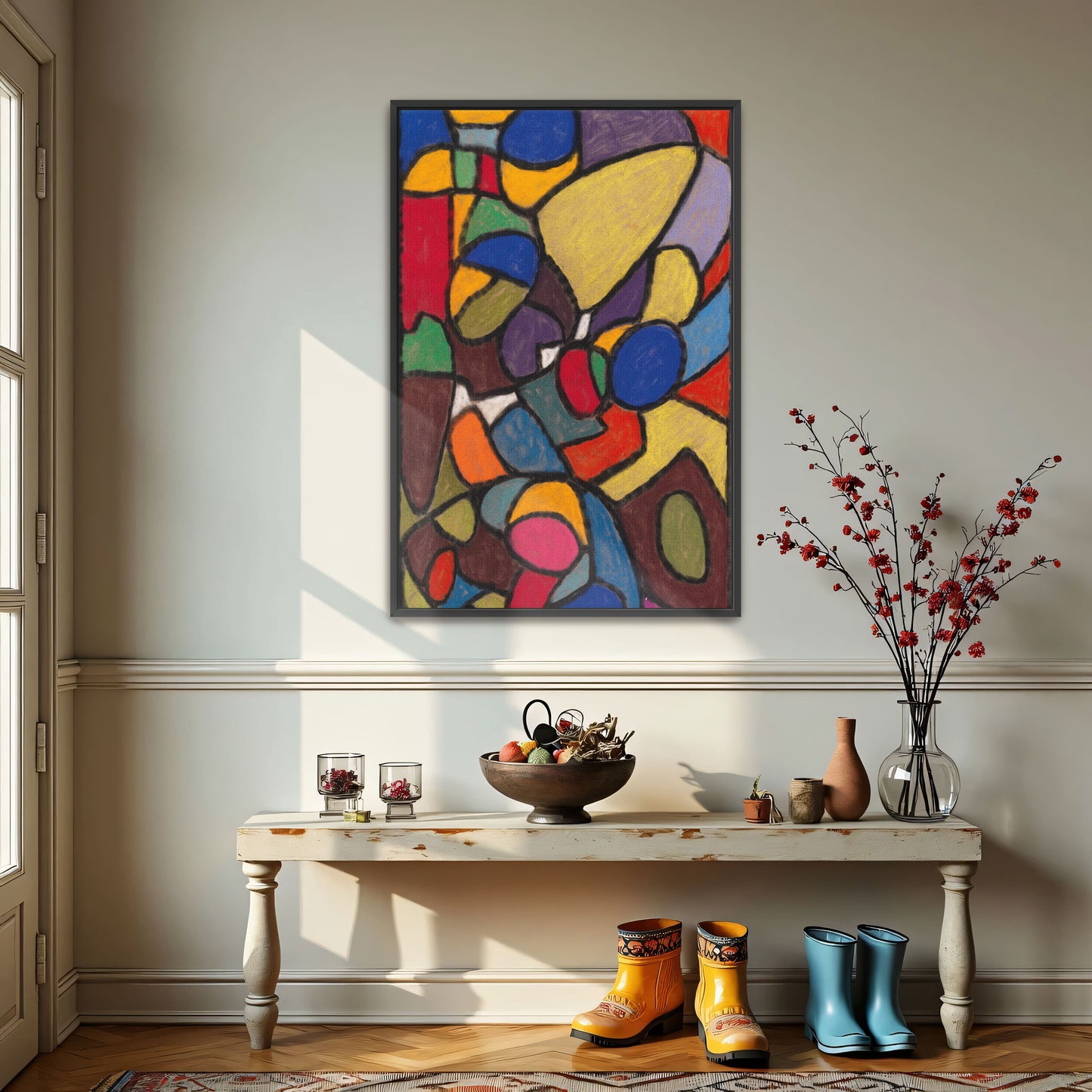 Abstract Geometric Composition With Vibrant Colors By Adolf Hölzel