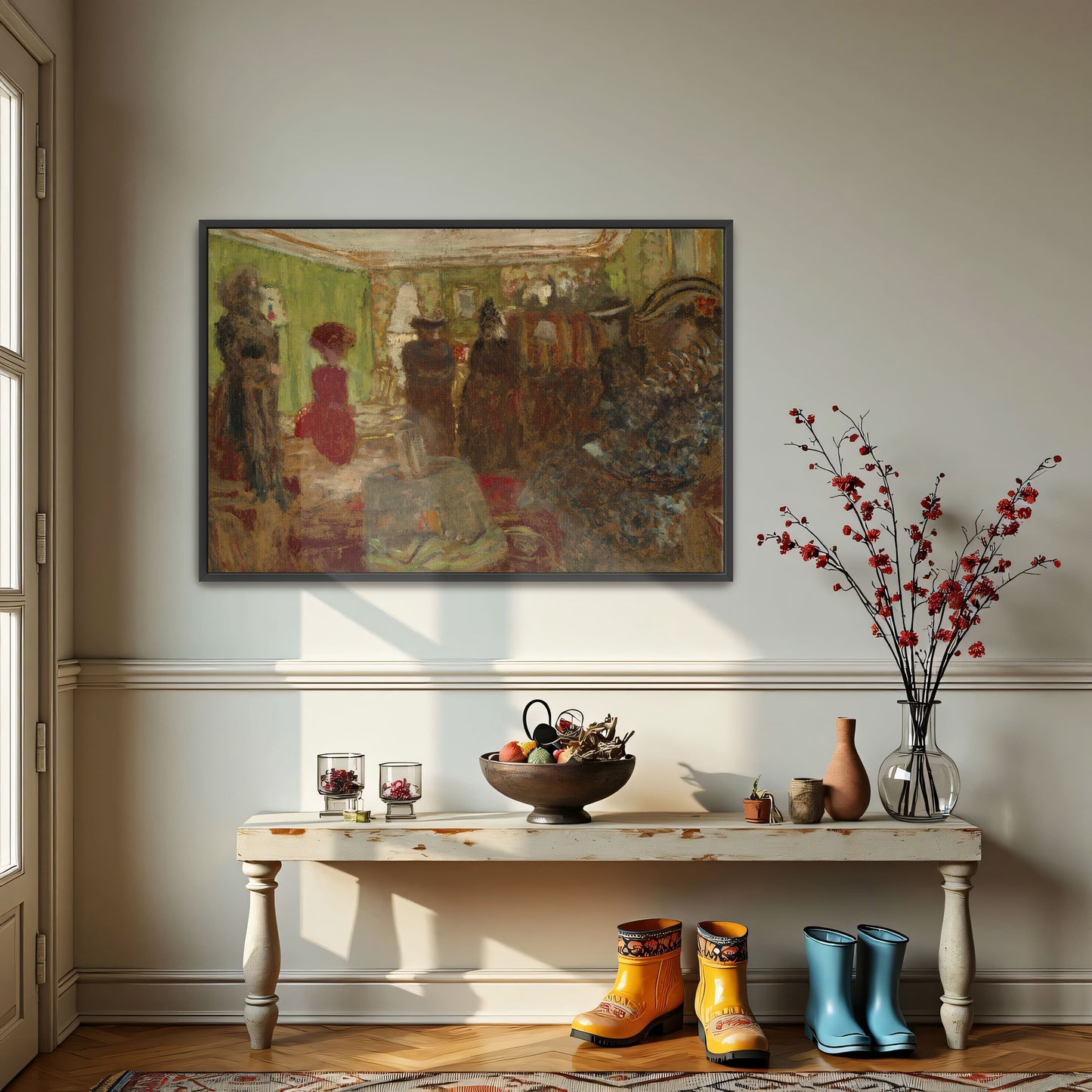 Interior Scene With Figures In A Parisian Salon By Édouard Vuillard