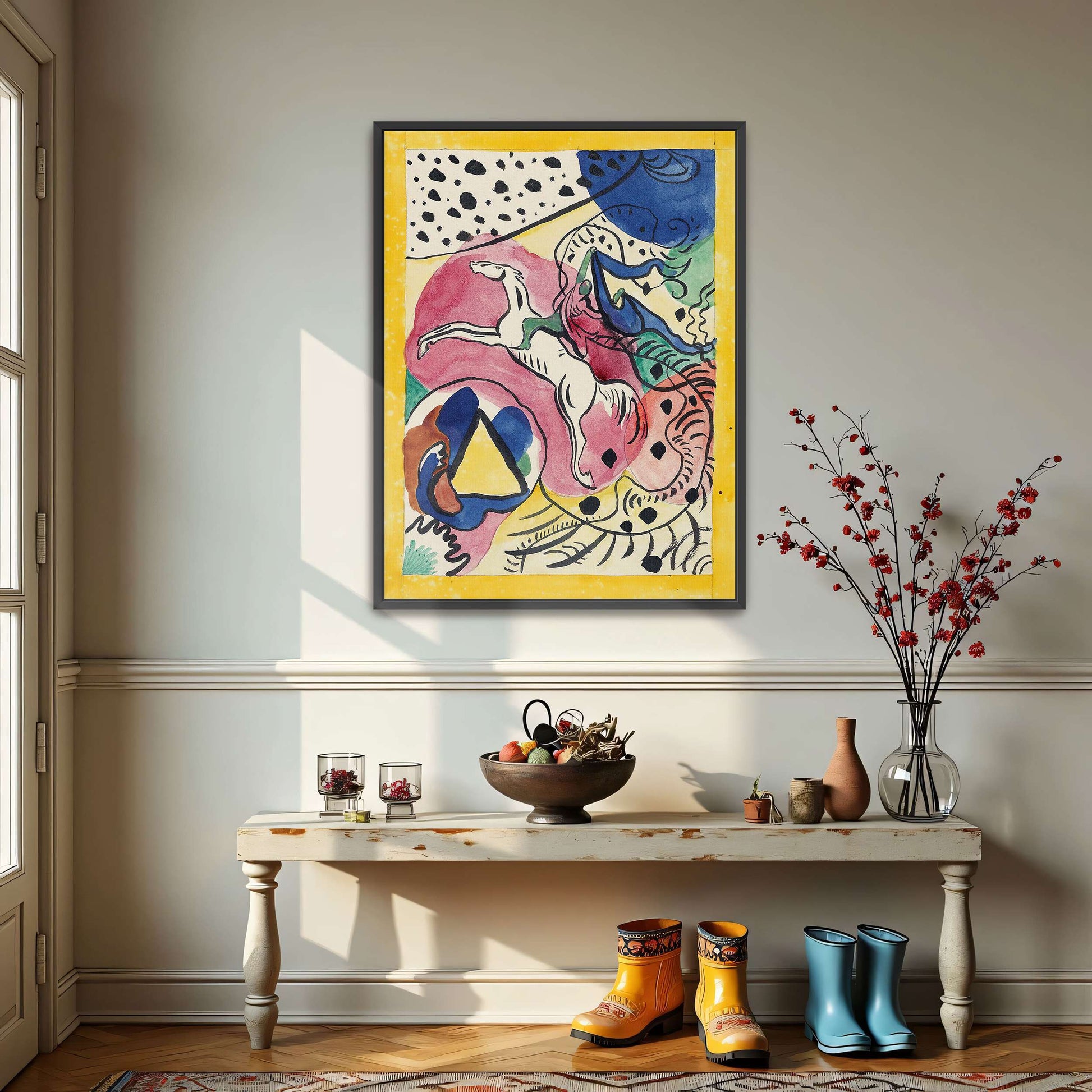 Abstract painting with a horse by Wassily Kandinsky