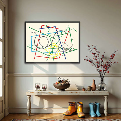 Abstract Lines And Shapes, Colorful, Geometric By Myriam Thyes
