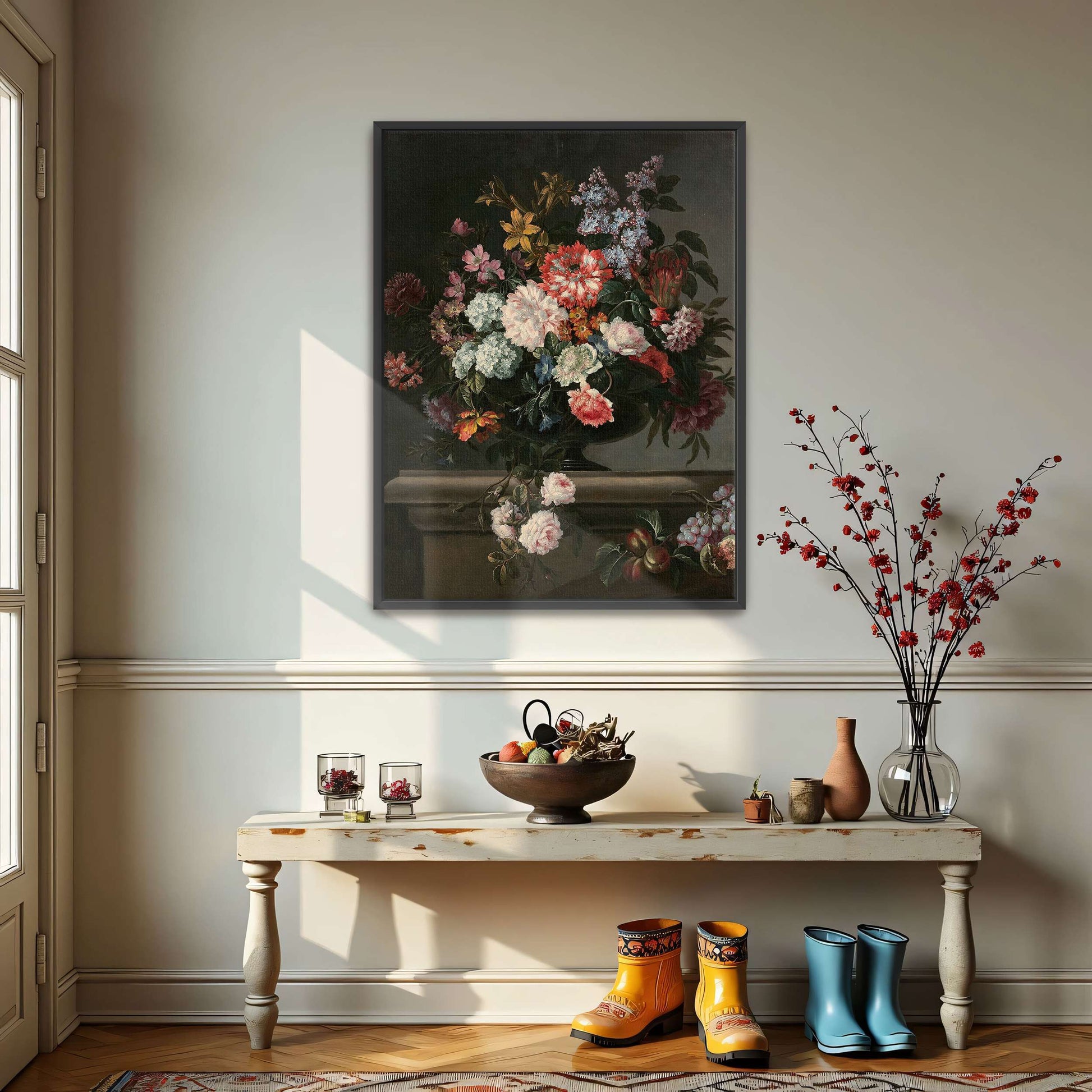 Still life with flowers and fruit by Jean-Baptiste Monnoyer