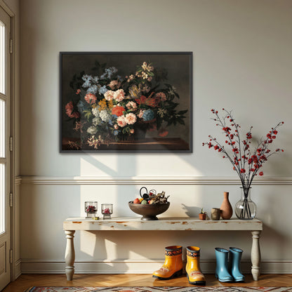 Still Life With Basket Of Flowers By Jean-Baptiste Monnoyer