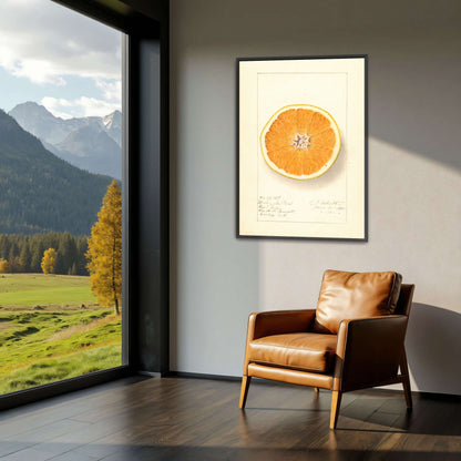 Orange cross-section watercolor by Ellen Isham Schutt