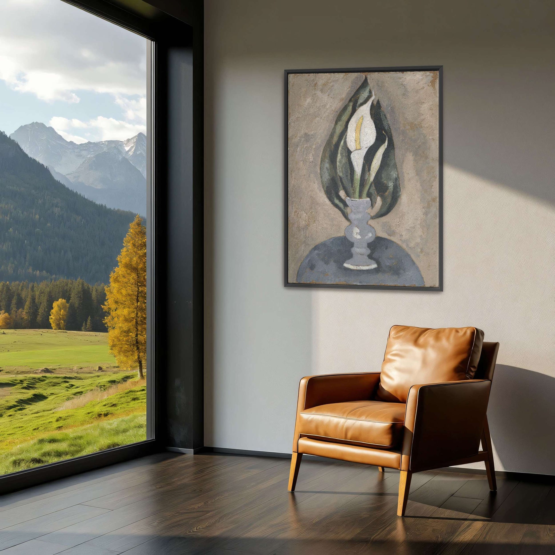 White Calla Lily in Vase by Marsden Hartley