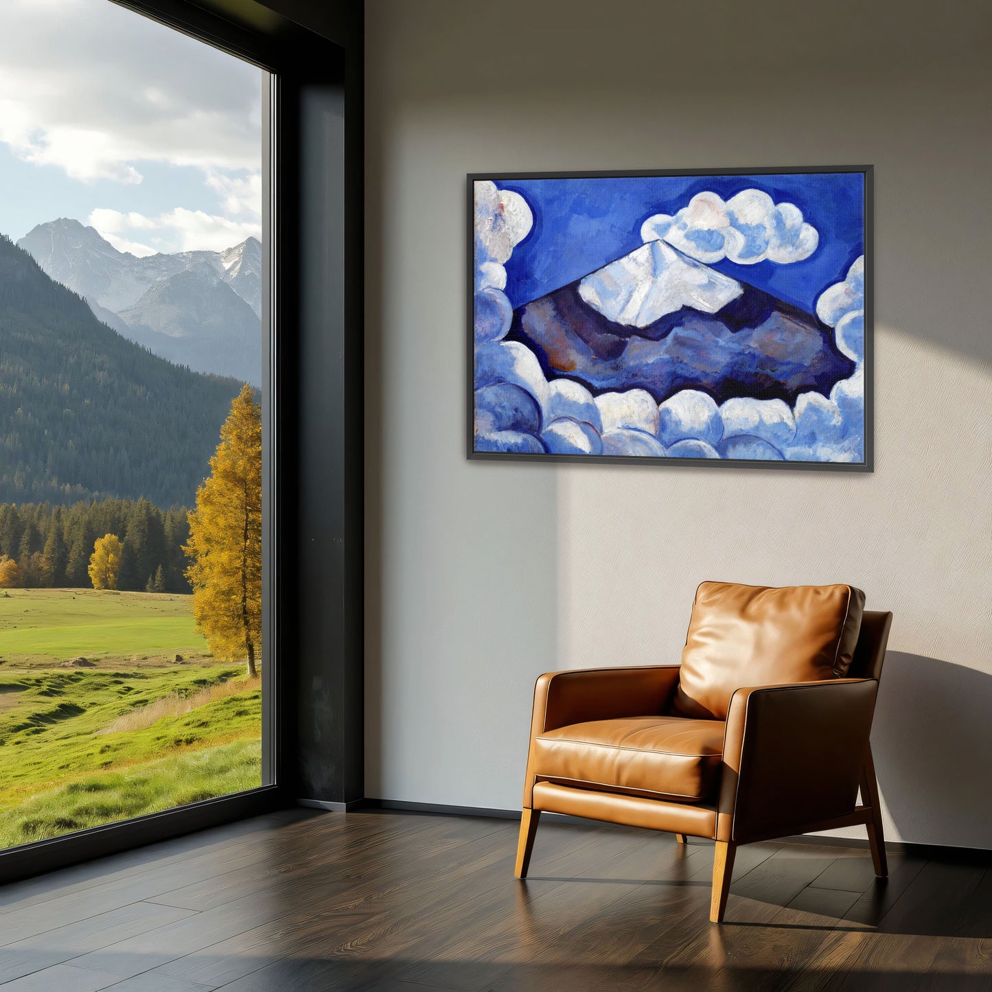 Mountain Peak And Clouds Abstract Landscape By Marsden Hartley