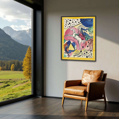 Abstract painting with a horse by Wassily Kandinsky