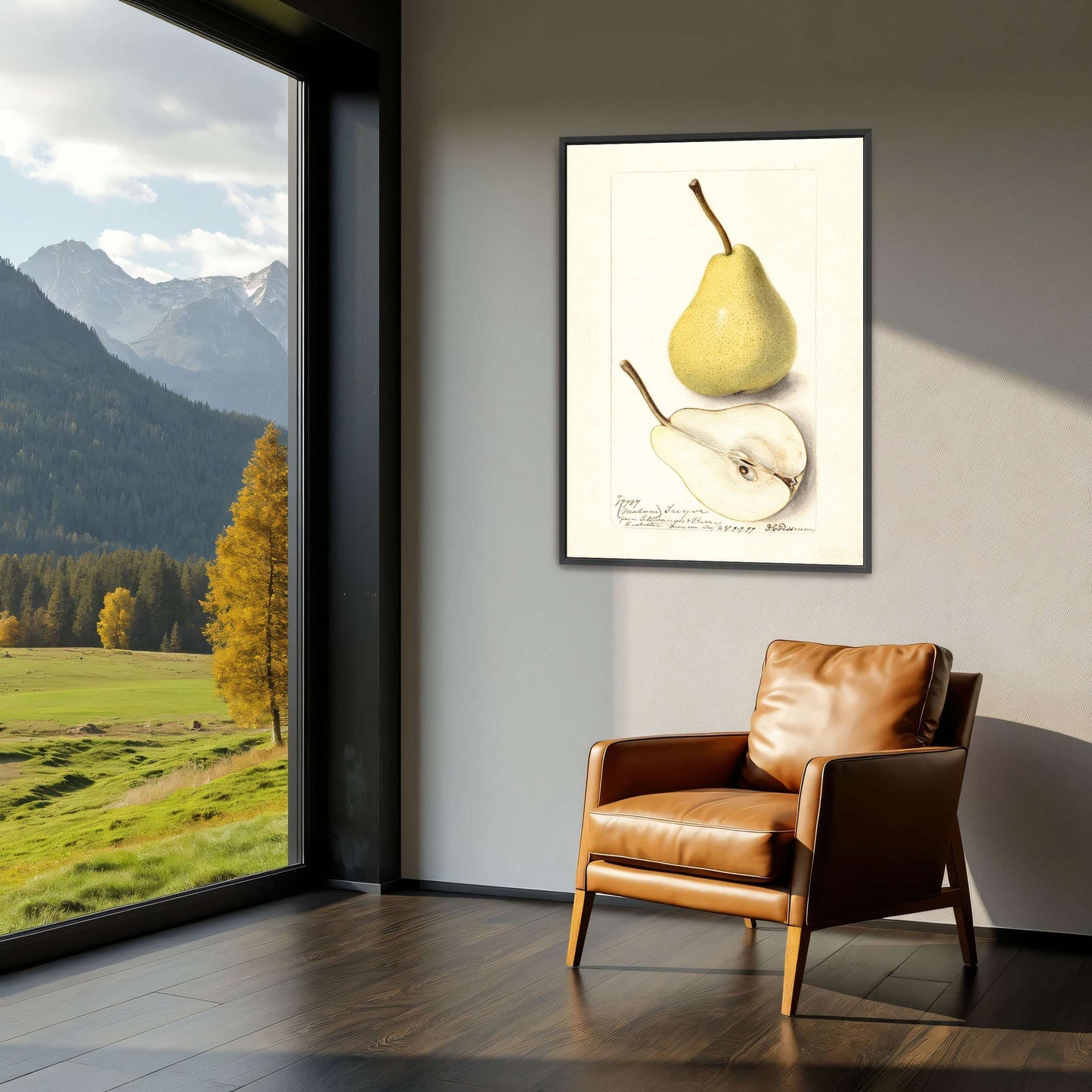 Watercolor pear painting by Deborah Griscom Passmore