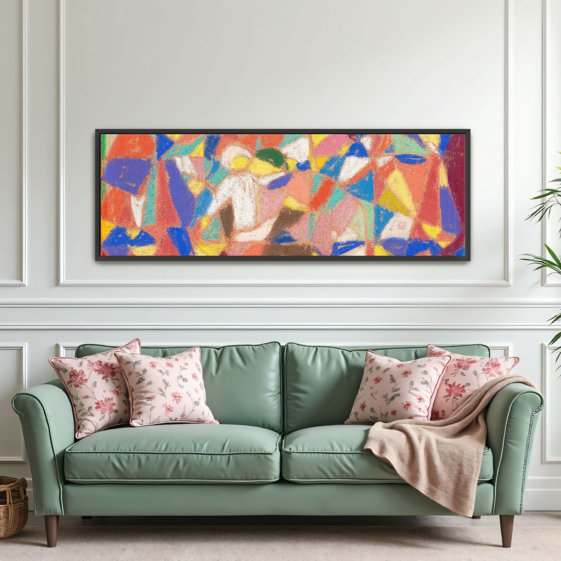 Abstract colorful art with geometric shapes by Adolf Hölzel