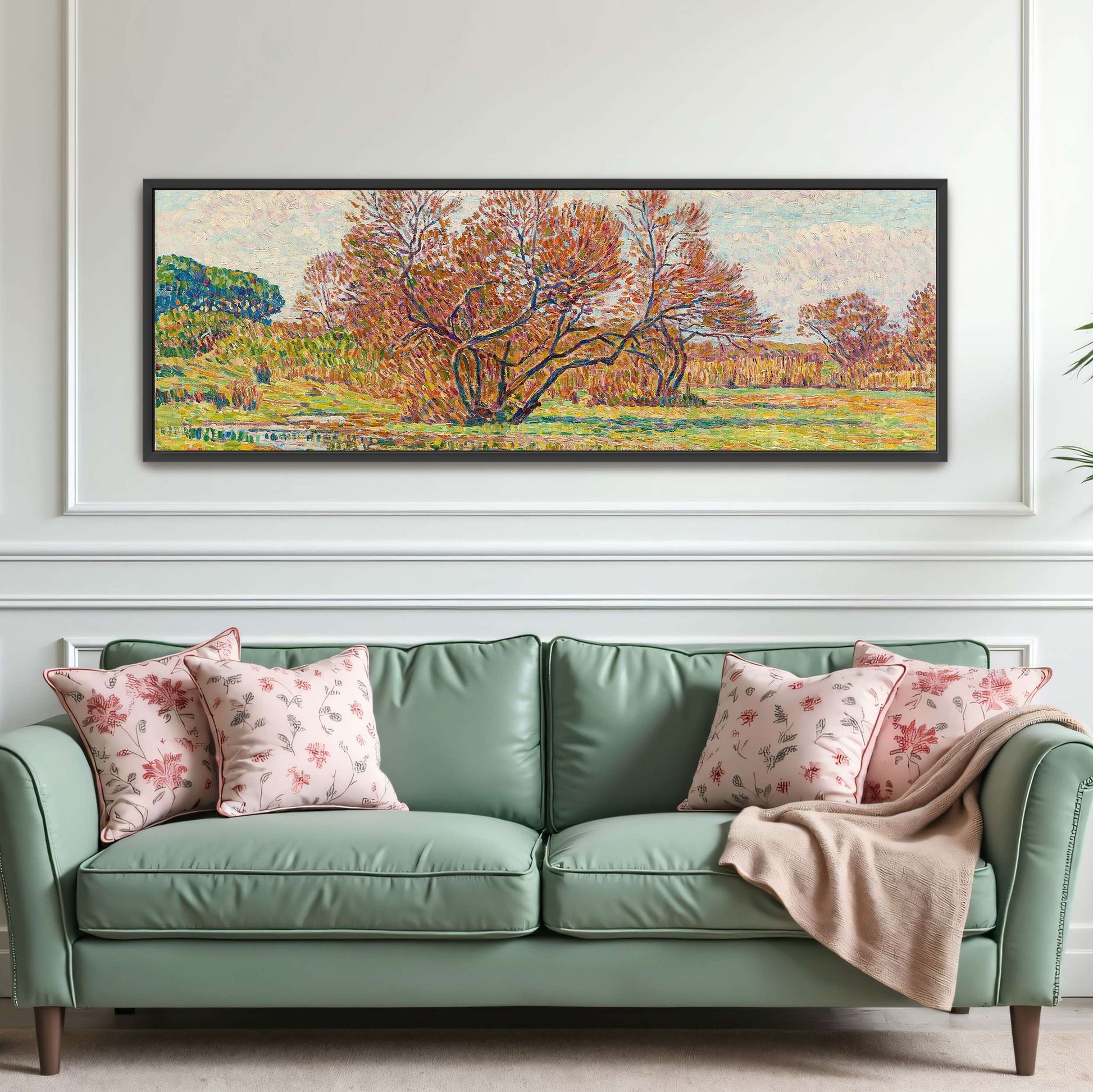 Autumn landscape with trees and river by Paul Baum