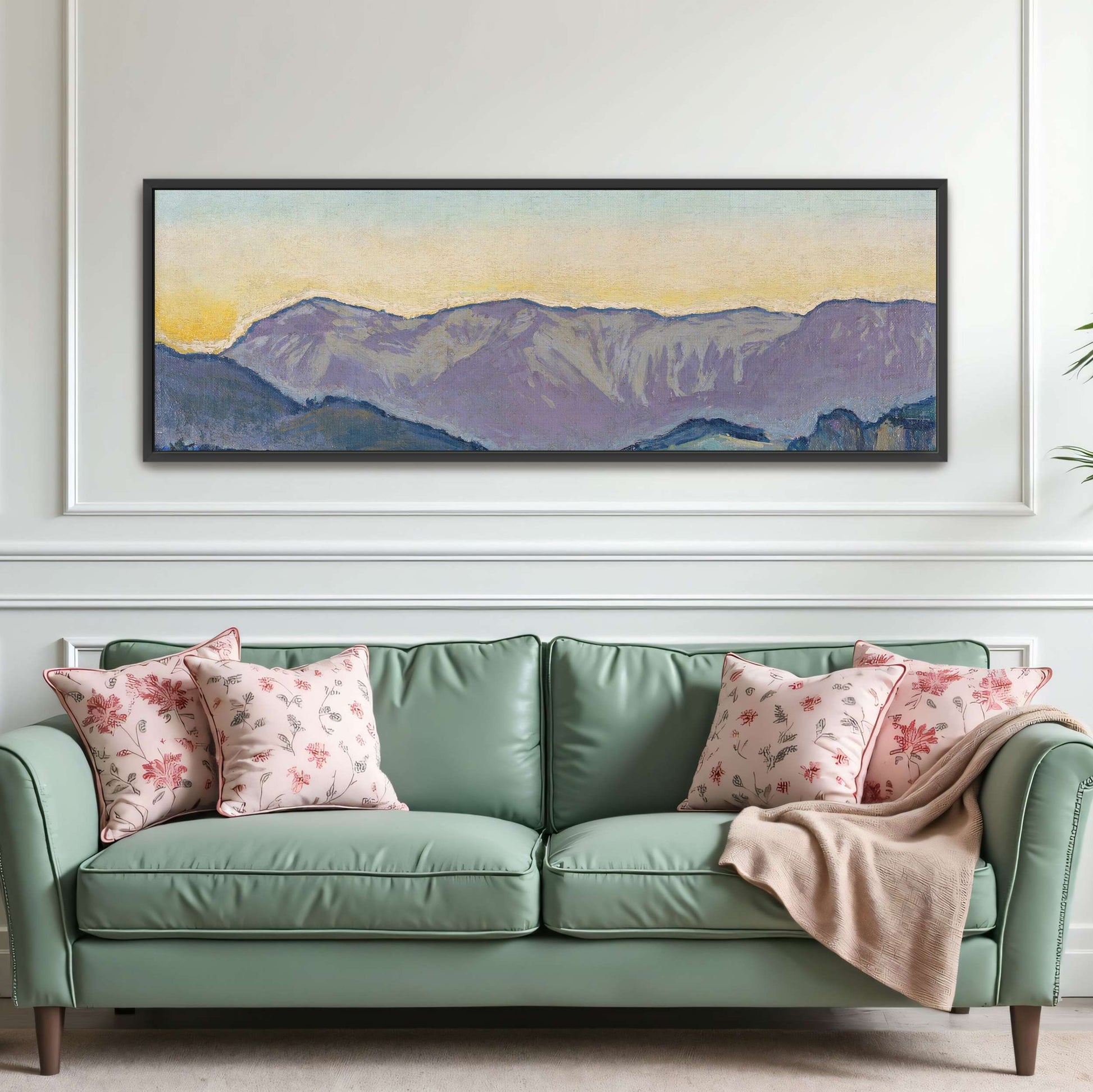 Mountain landscape at sunset by Koloman Moser