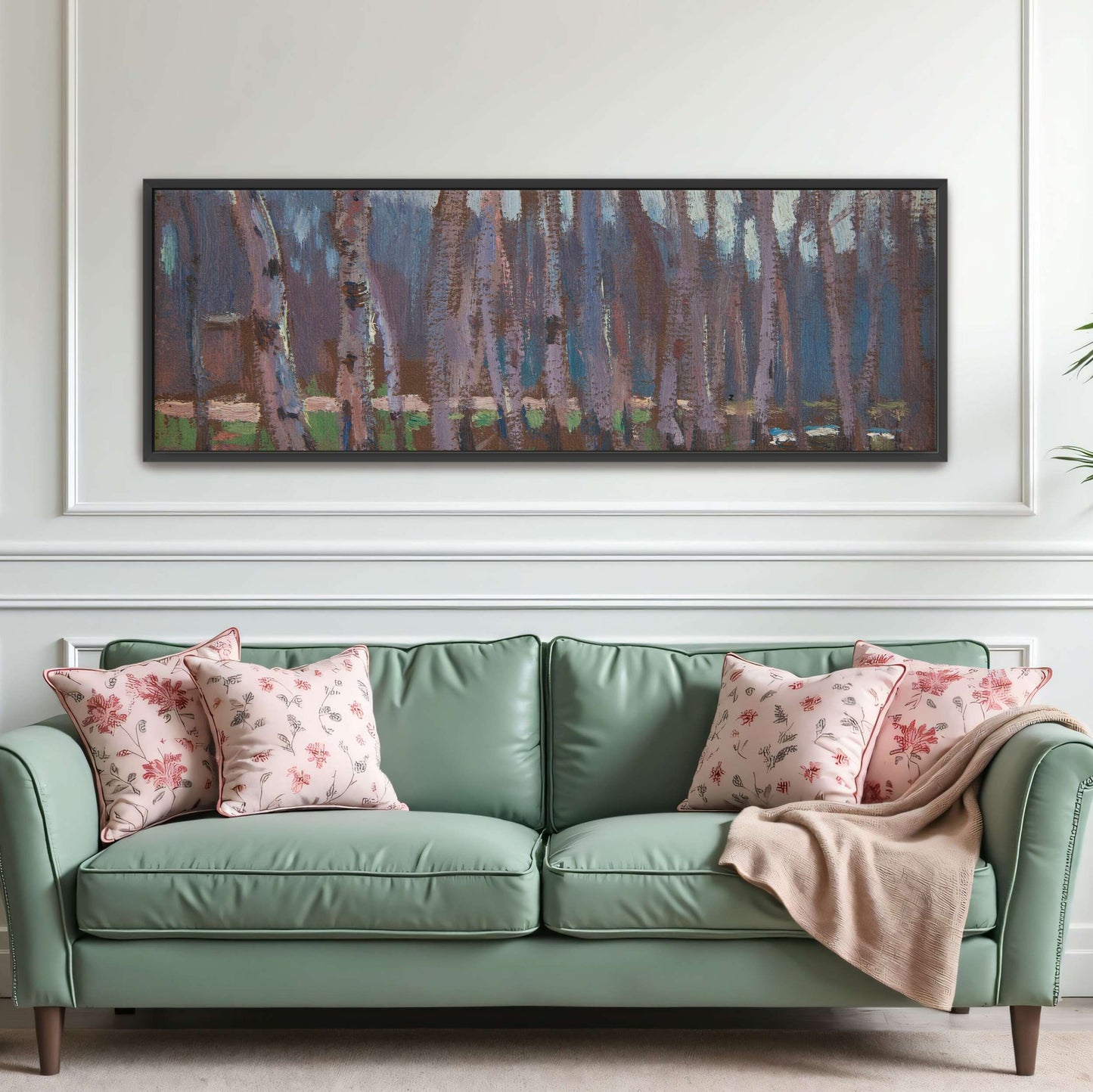 Impressionistic painting of a birch grove by Jan Stanislawski