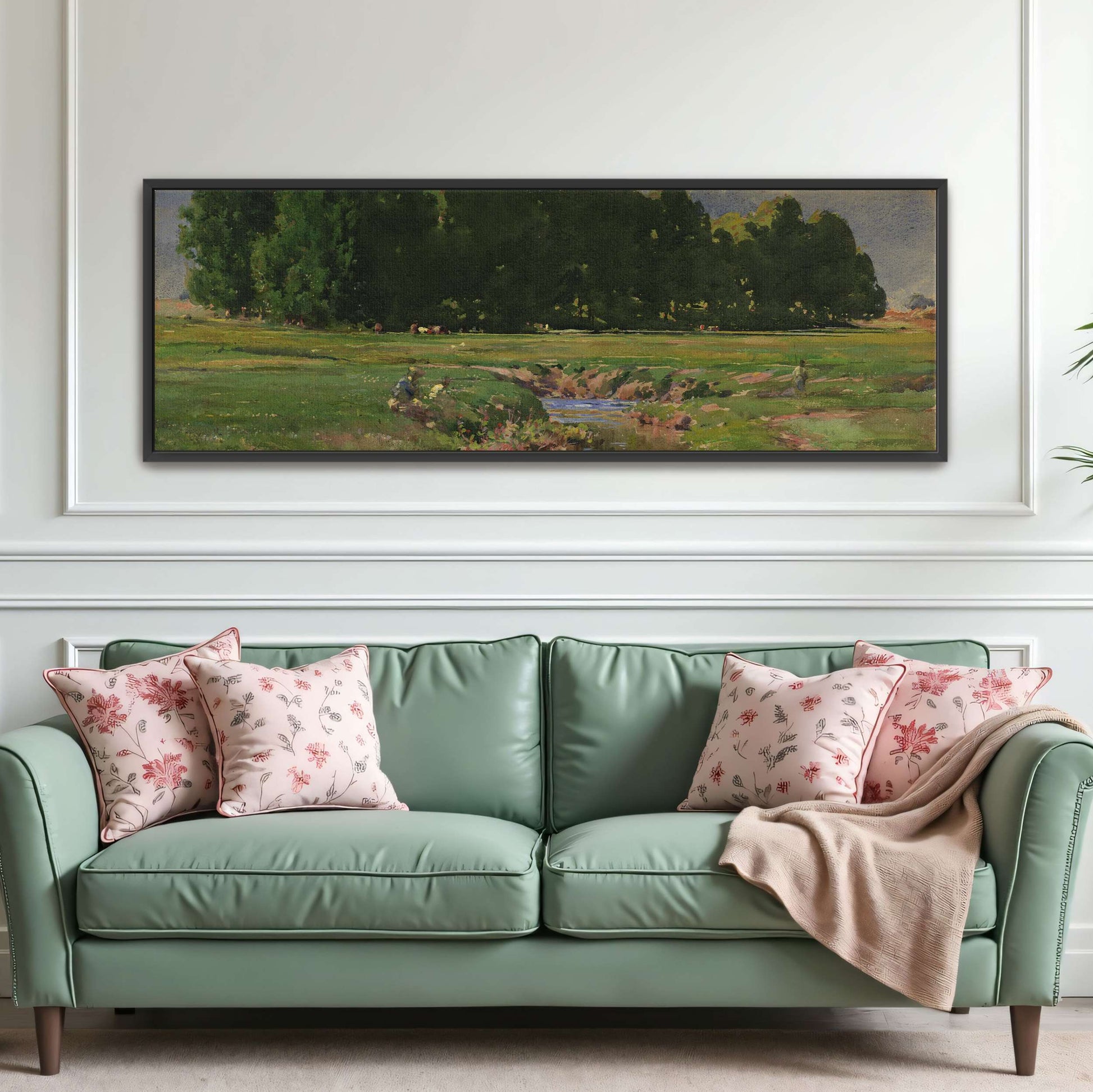 Stream flows through green field by William Henry Holmes
