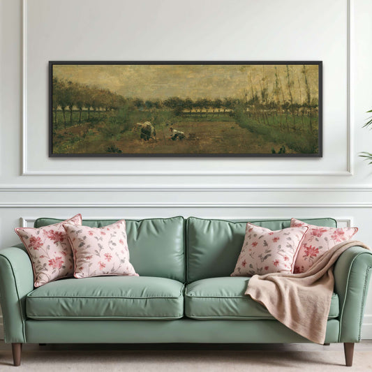 Two figures working in a field by Eugen Jettel