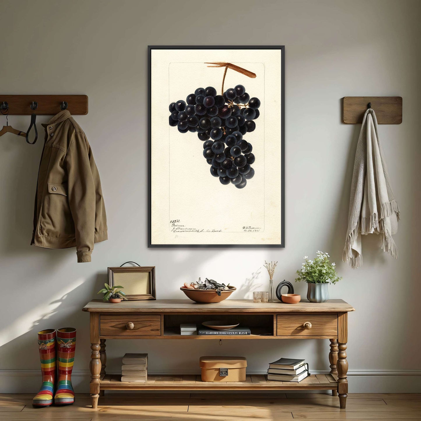 Dark Grapes on Vine by Deborah Griscom Passmore