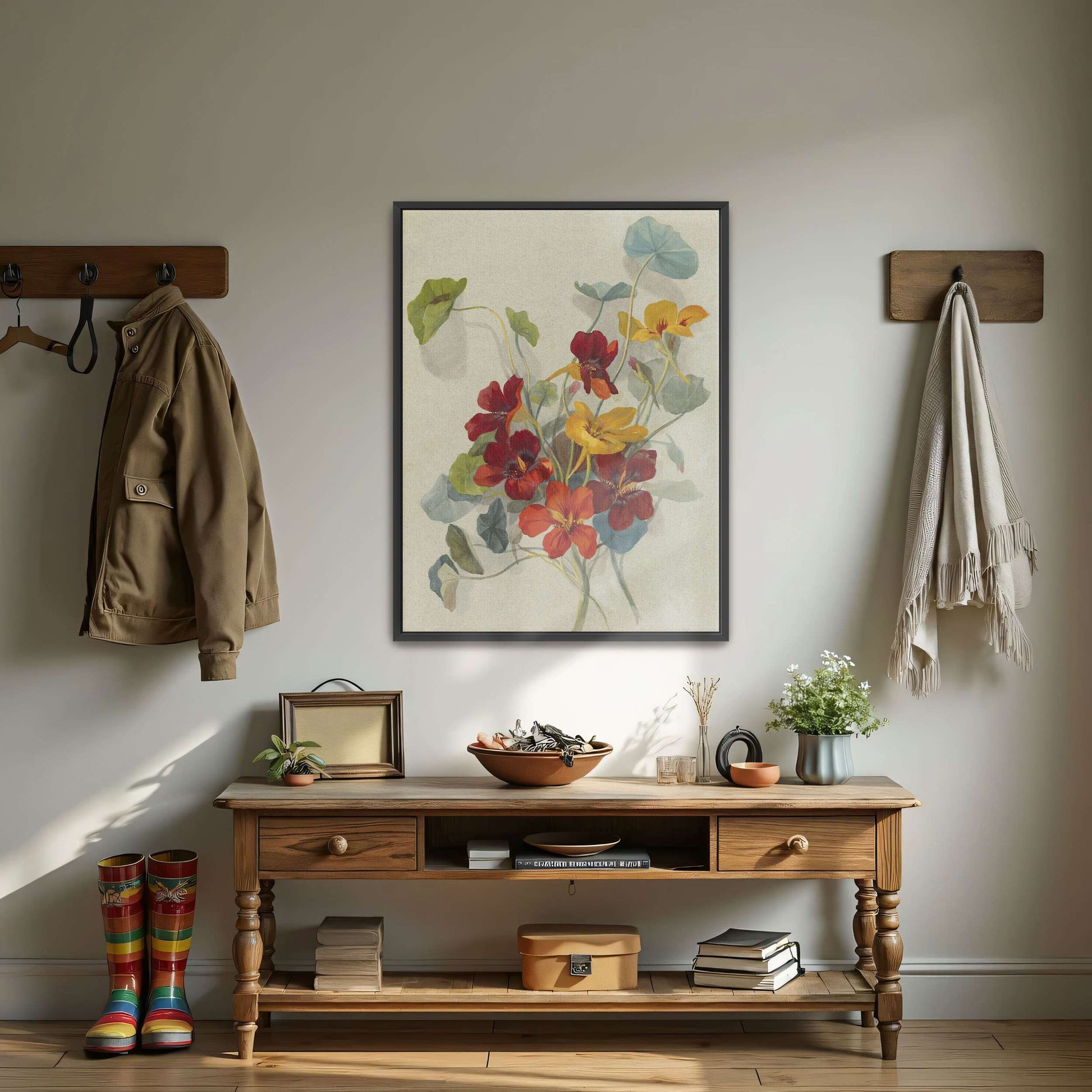 Watercolor painting of nasturtiums by Deborah Griscom Passmore