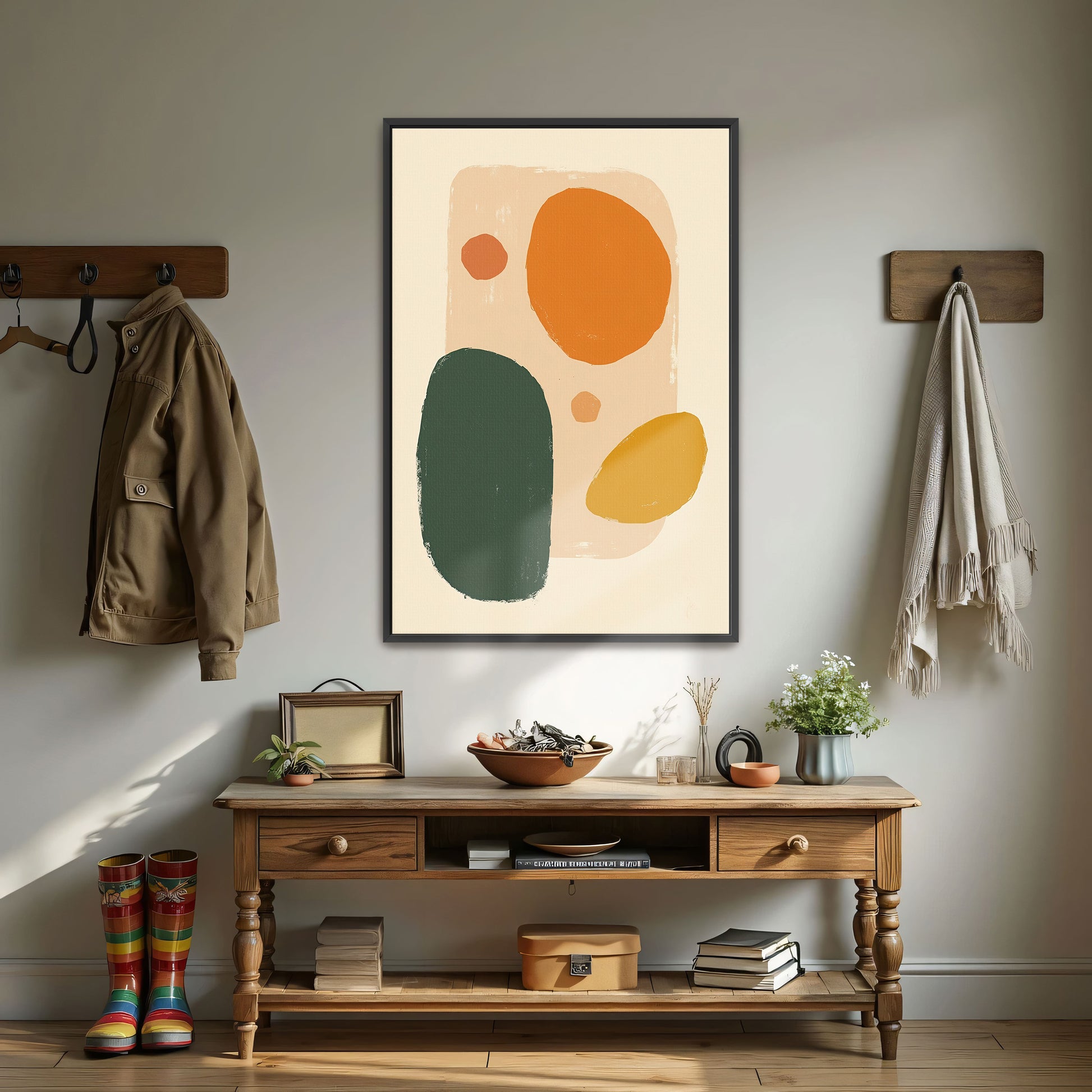 Abstract Shapes In Warm Tones By Yara Rabibzad