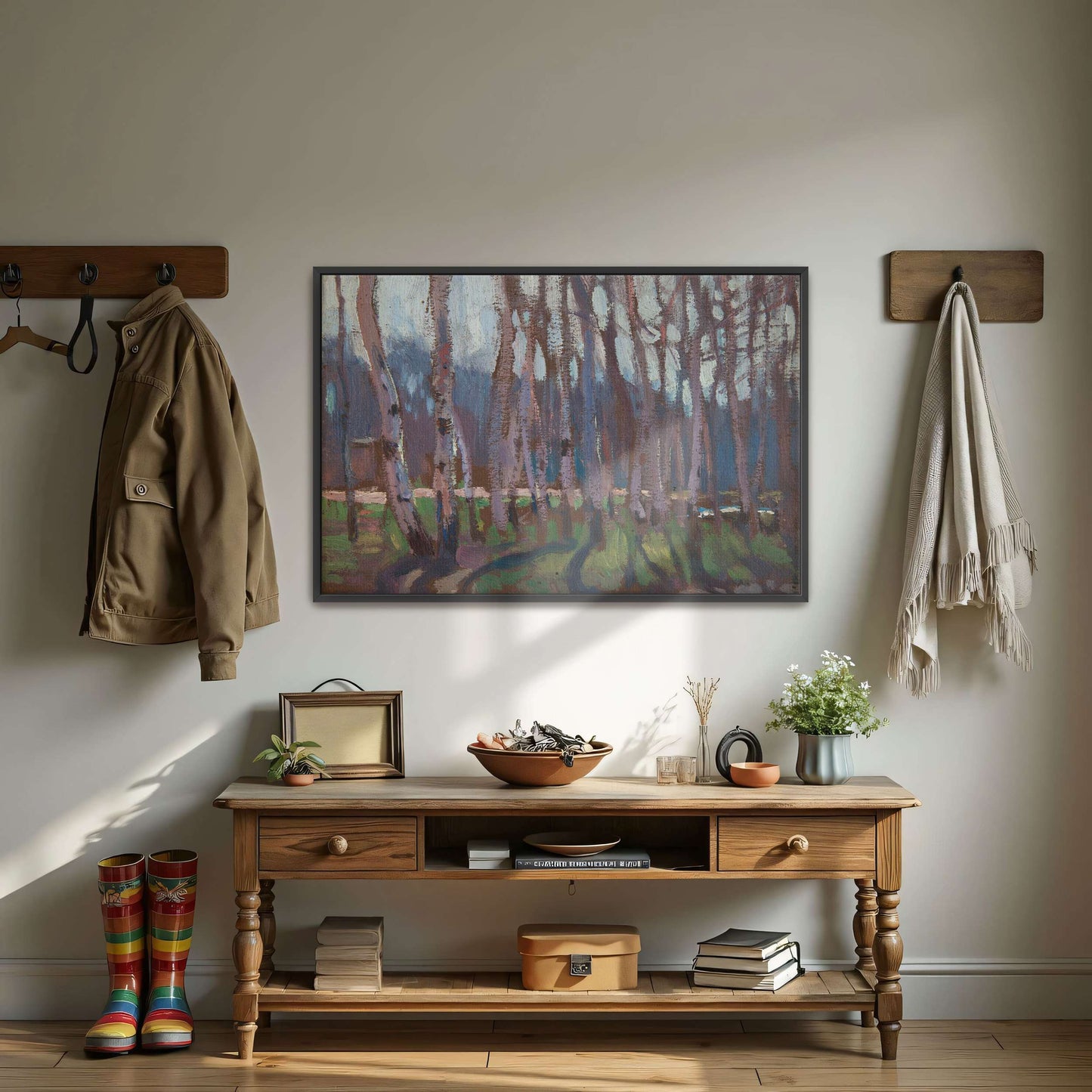 Impressionistic painting of a birch grove by Jan Stanislawski