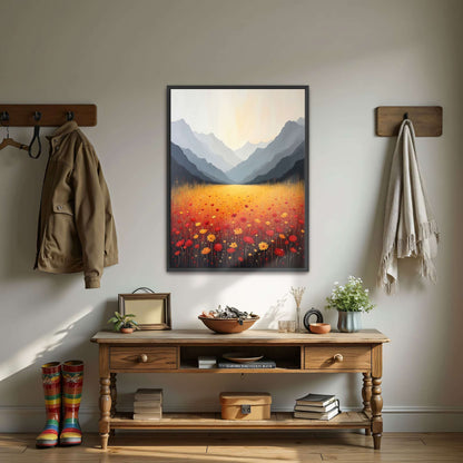 Mountain Landscape with Wildflowers by Yara Rabibzad