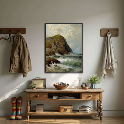 Rocky Coastline with Waves by Alfred Thompson Bricher