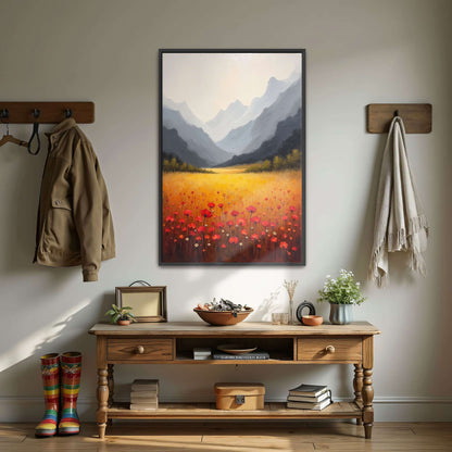 Mountain Meadow Poppy Field By Yara Rabibzad