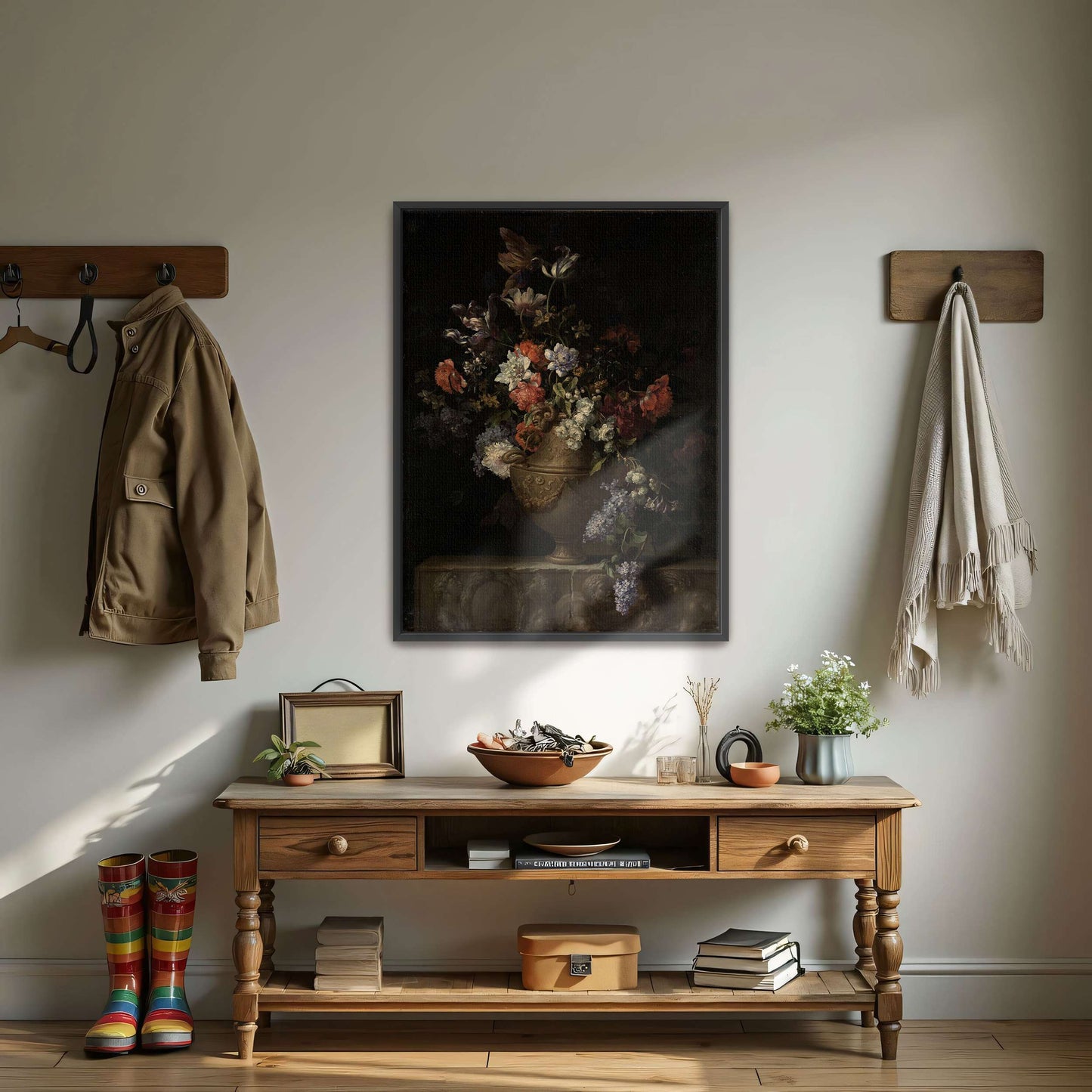Flowers in a Vase on a Stone Ledge by Jean-Baptiste Monnoyer