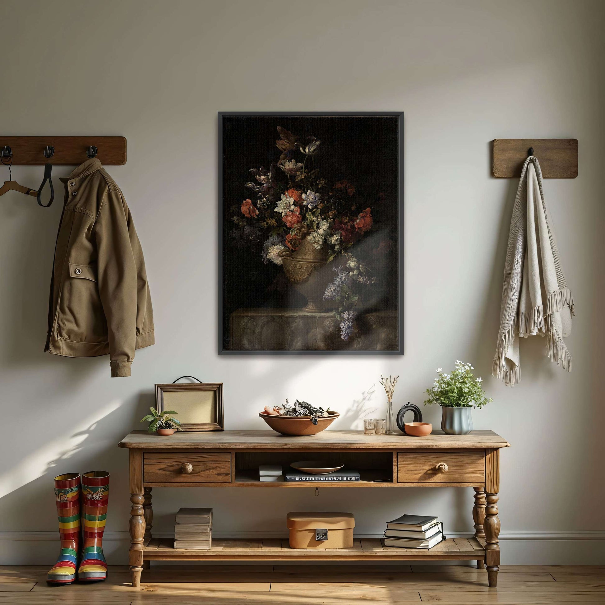 Flowers in a Vase on a Stone Ledge by Jean-Baptiste Monnoyer