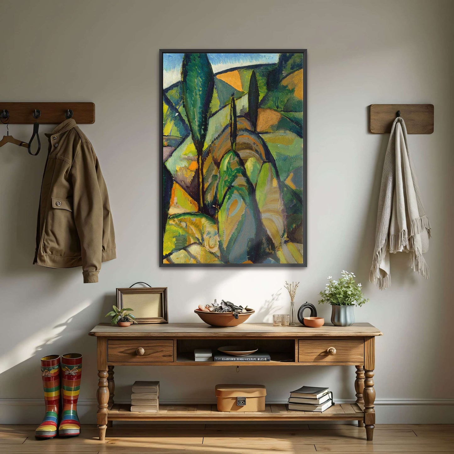 Abstract landscape with trees by Charles H. Walther