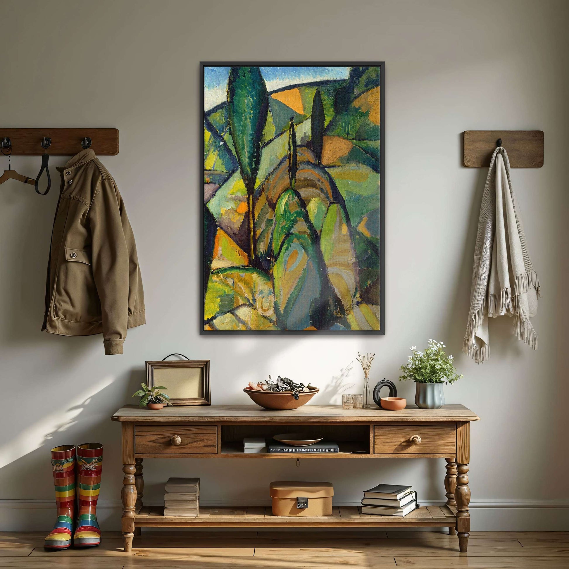 Abstract landscape with trees by Charles H. Walther