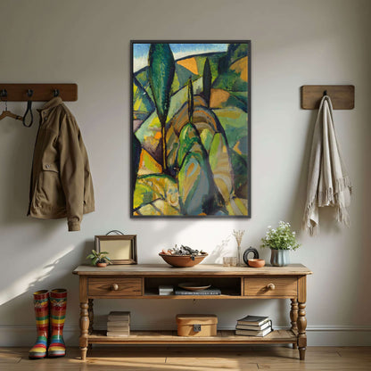 Abstract landscape with trees by Charles H. Walther