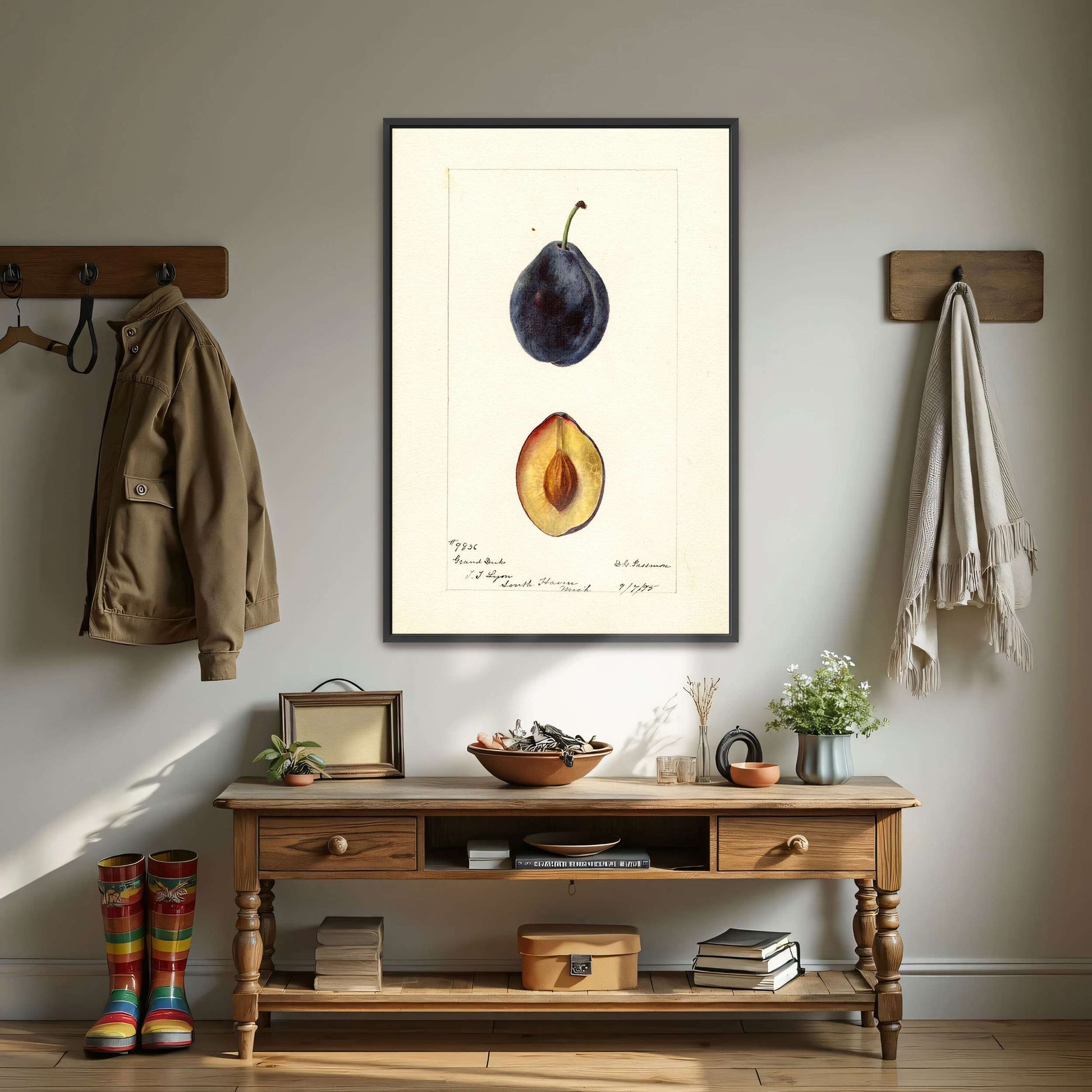 Plum watercolor painting by Deborah Griscom Passmore