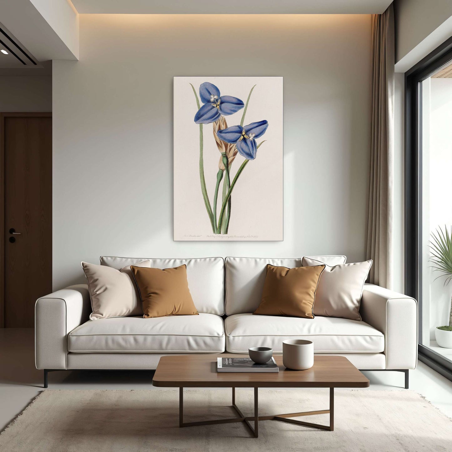 Blue flowers botanical illustration by Sydenham Edwards