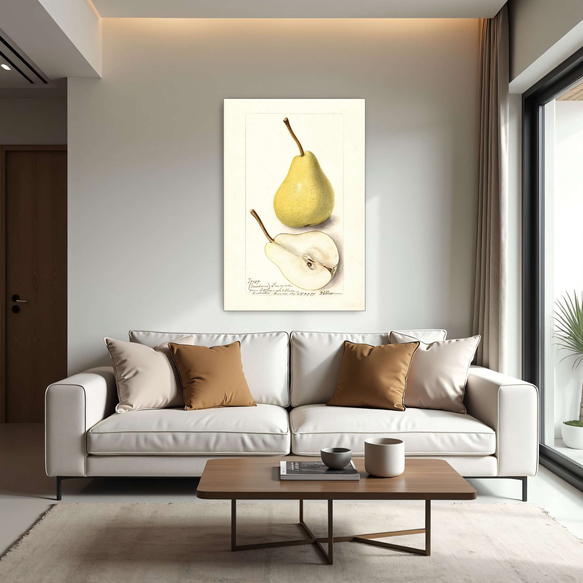 Watercolor pear painting by Deborah Griscom Passmore
