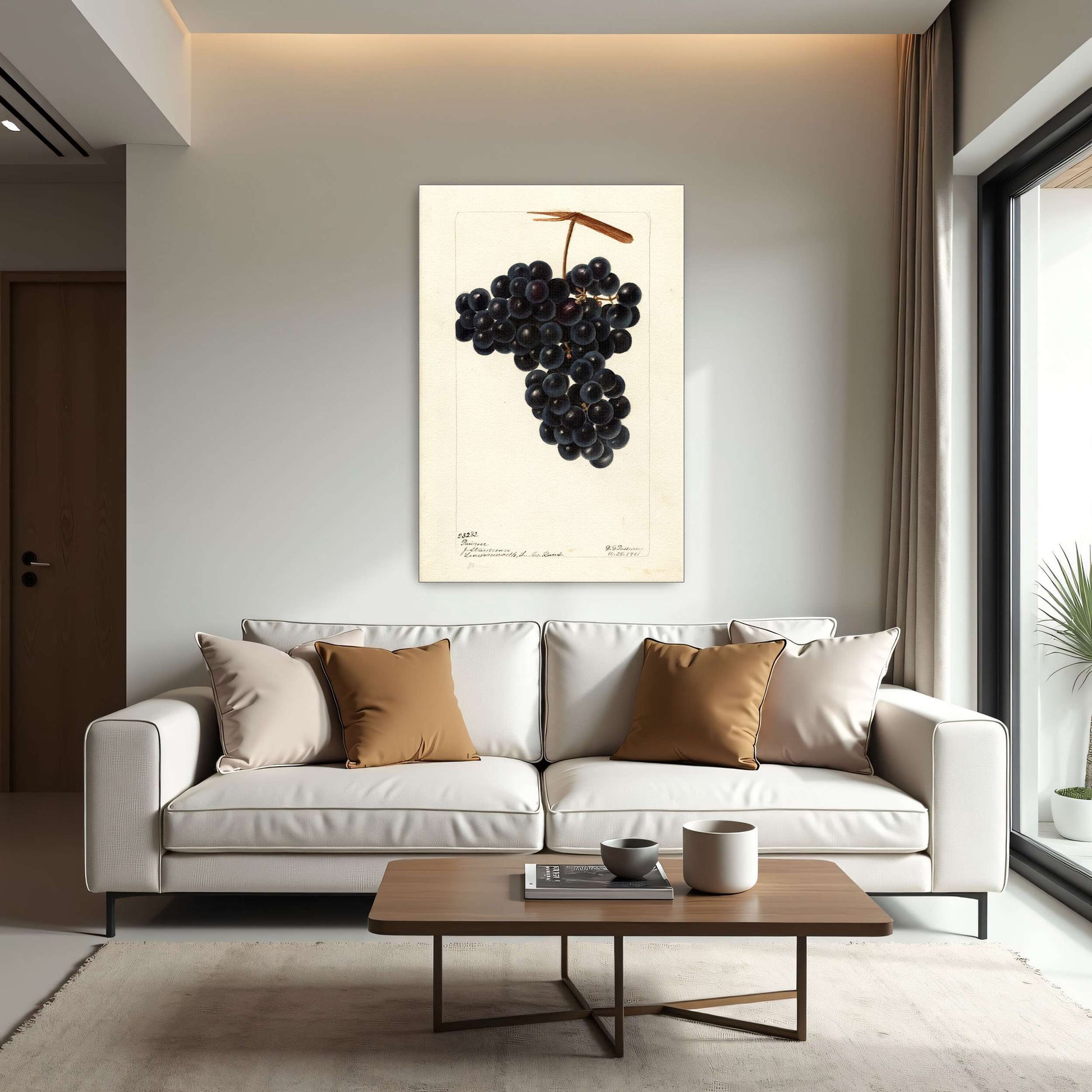 Dark Grapes on Vine by Deborah Griscom Passmore