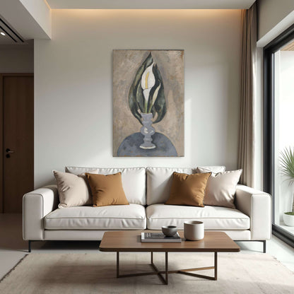 White Calla Lily in Vase by Marsden Hartley