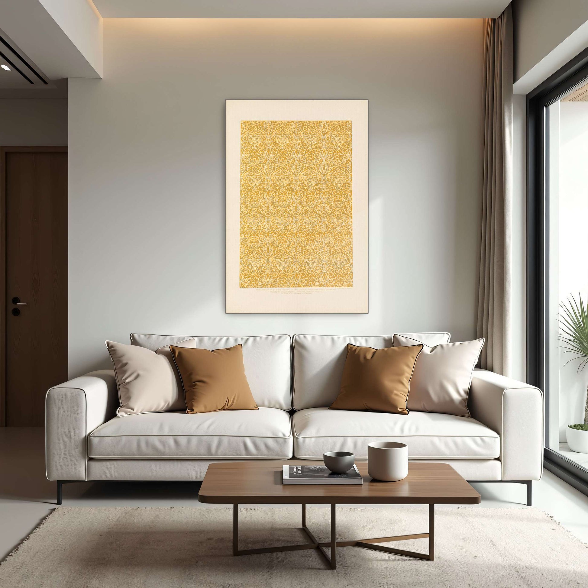 Ornate Floral Pattern Design, Gold And White, Intricate Details By Sydney Vacher