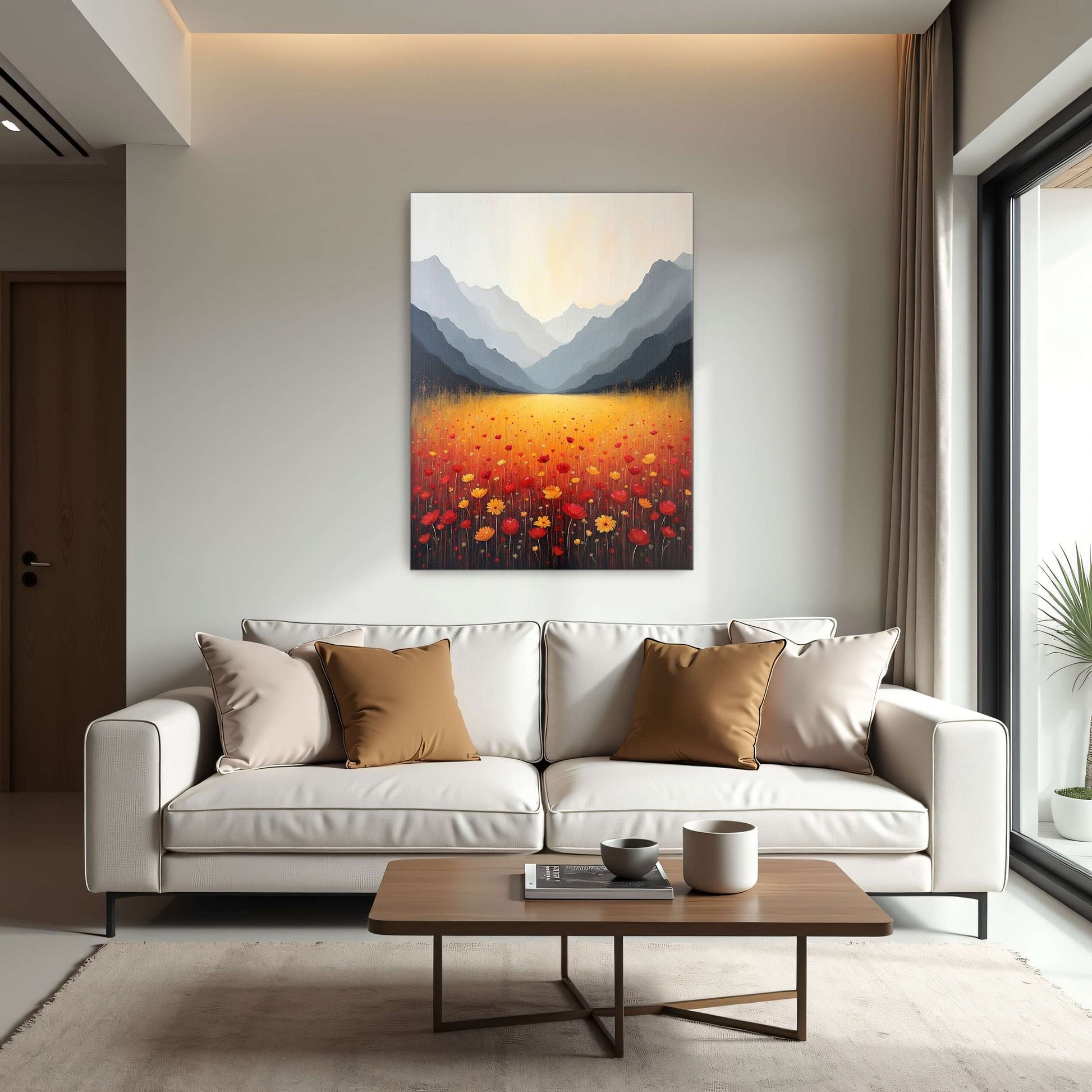 Mountain Landscape with Wildflowers by Yara Rabibzad