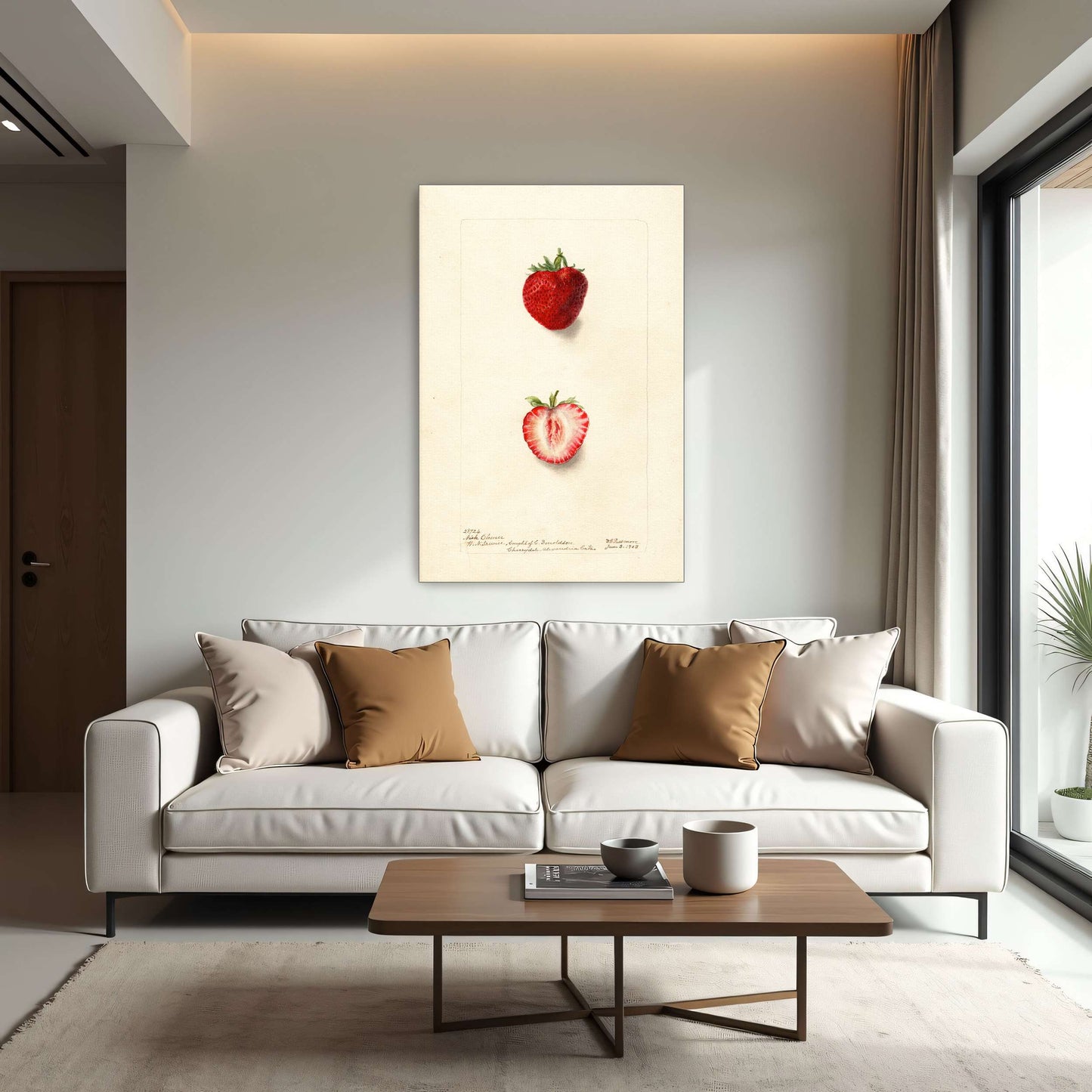 Watercolor painting of strawberries by Deborah Griscom Passmore