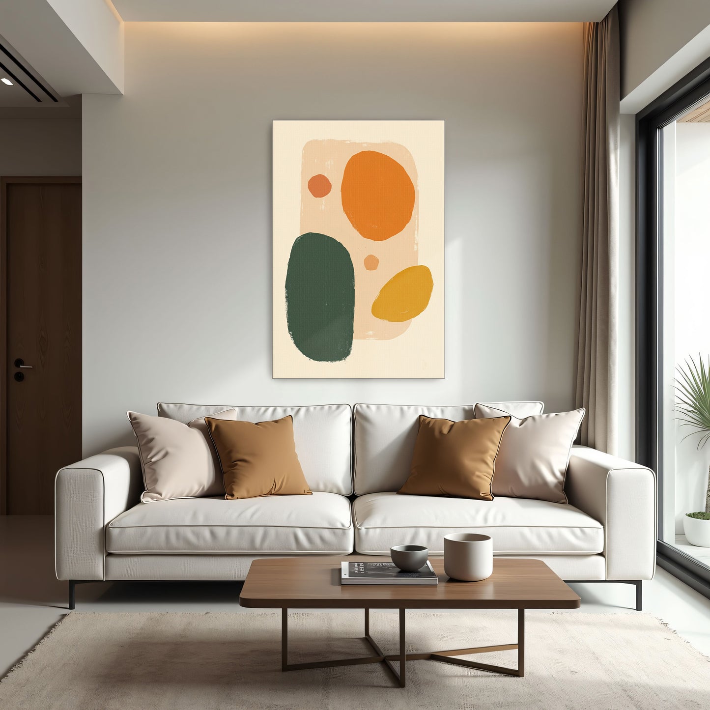 Abstract Shapes In Warm Tones By Yara Rabibzad