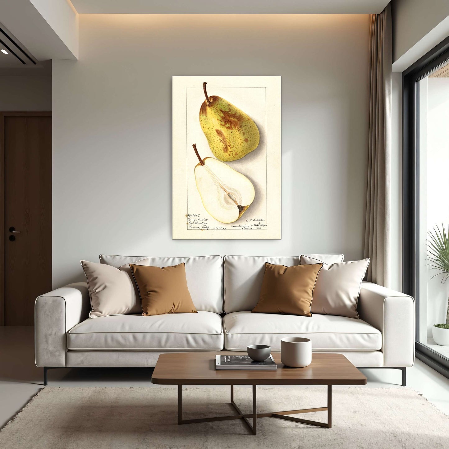 Watercolor pear painting by Ellen Isham Schutt