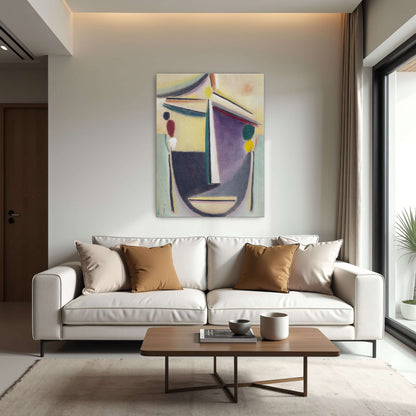 Abstract Head, Black-Yellow-Purple, Geometric Shapes By Alexej Von Jawlensky