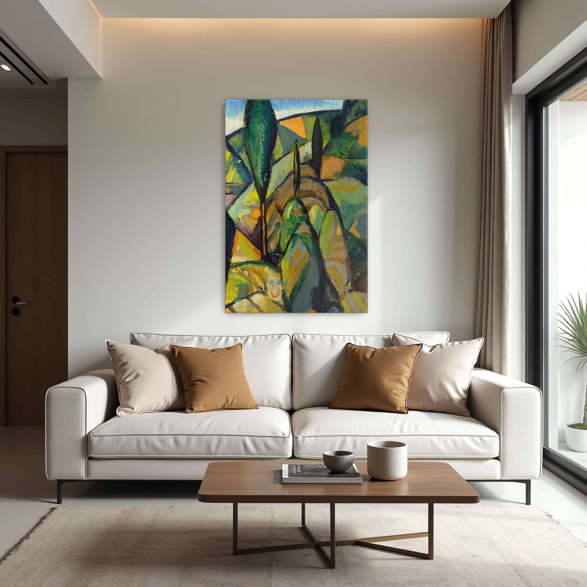 Abstract landscape with trees by Charles H. Walther