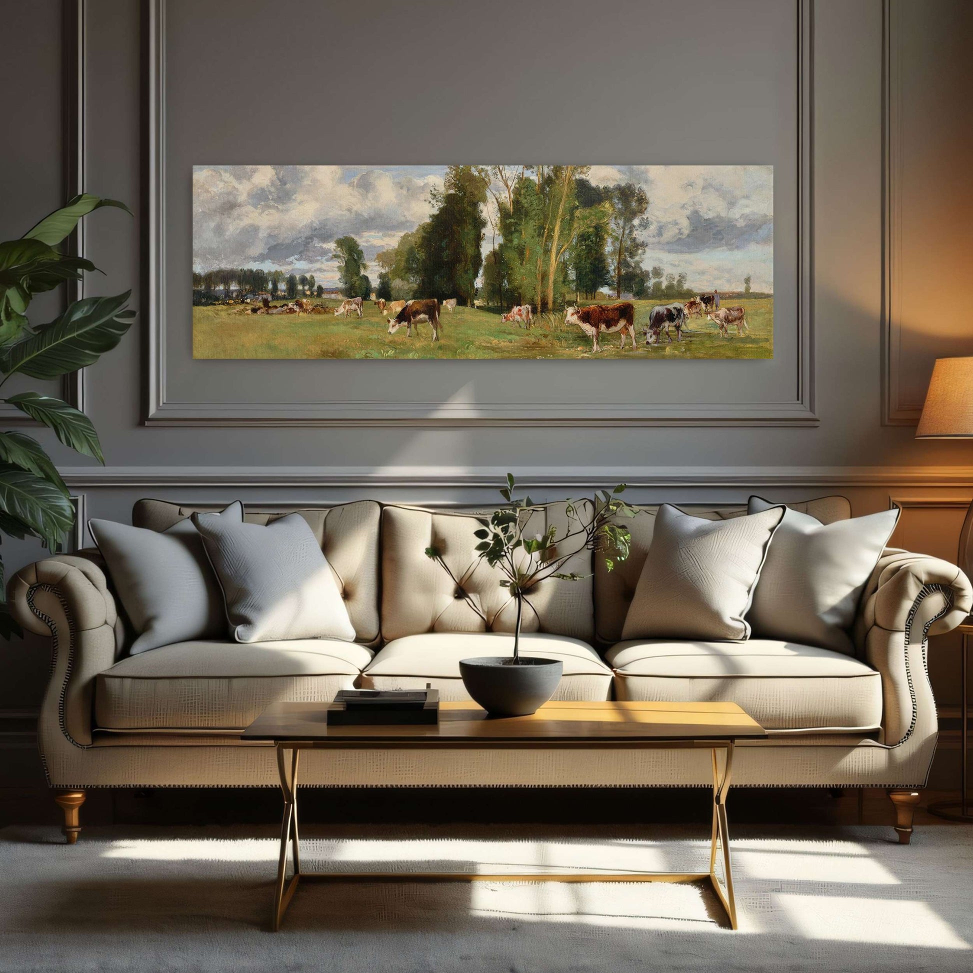 Pasture Landscape with Cows by Eugen Jettel
