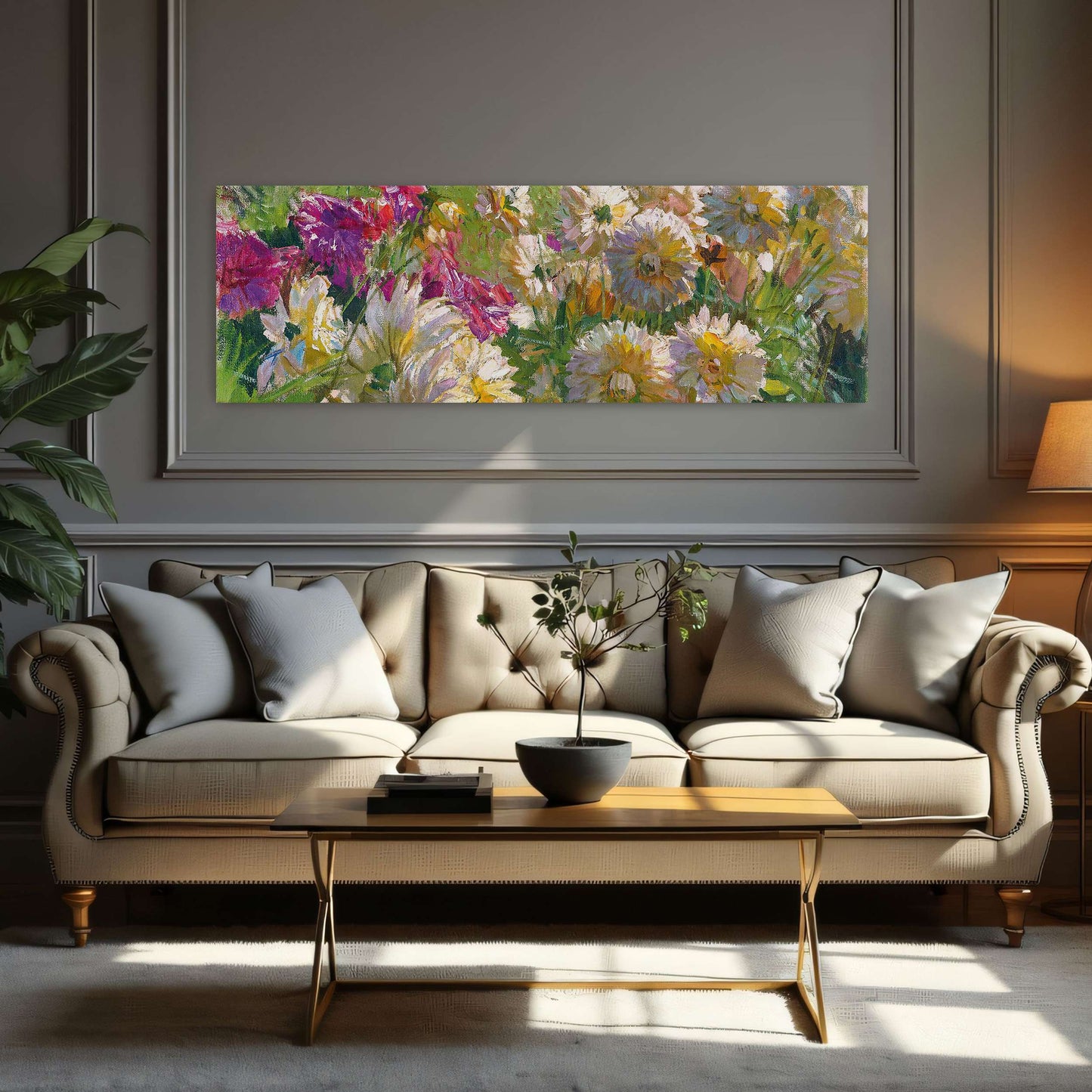 Dahlia flowers in garden by Carl Moll