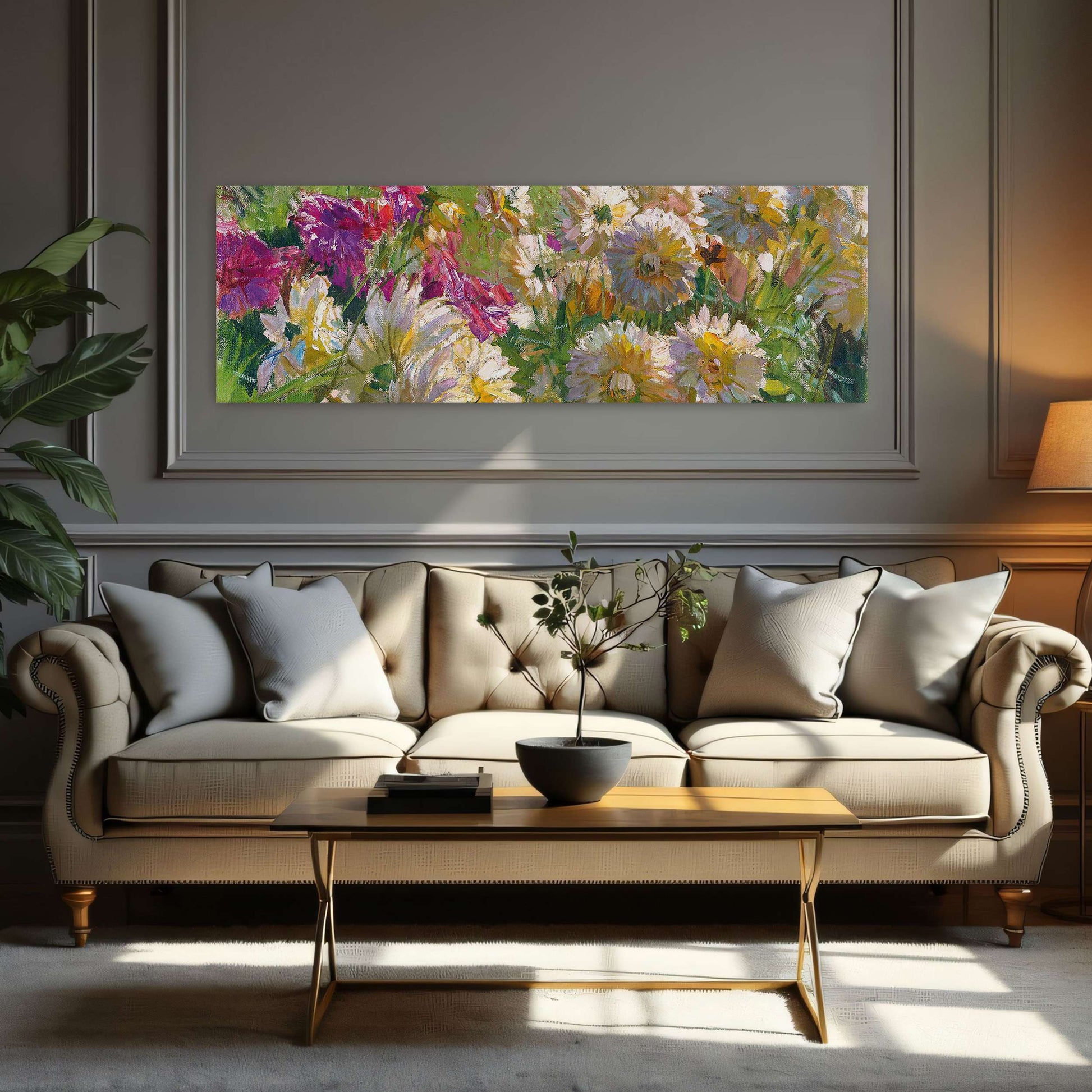 Dahlia flowers in garden by Carl Moll