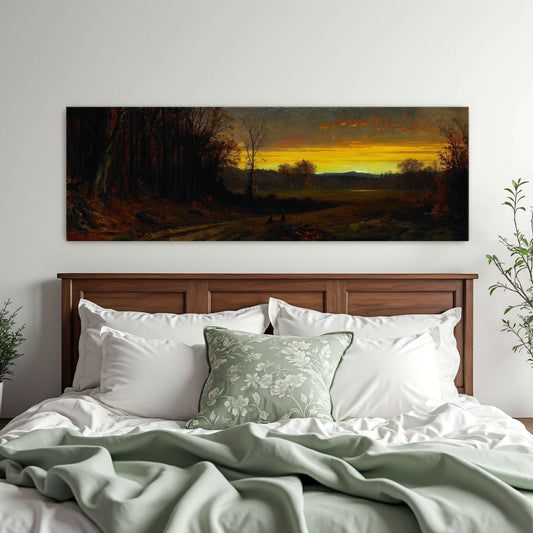 Forest clearing sunset landscape by Alfred Thompson Bricher