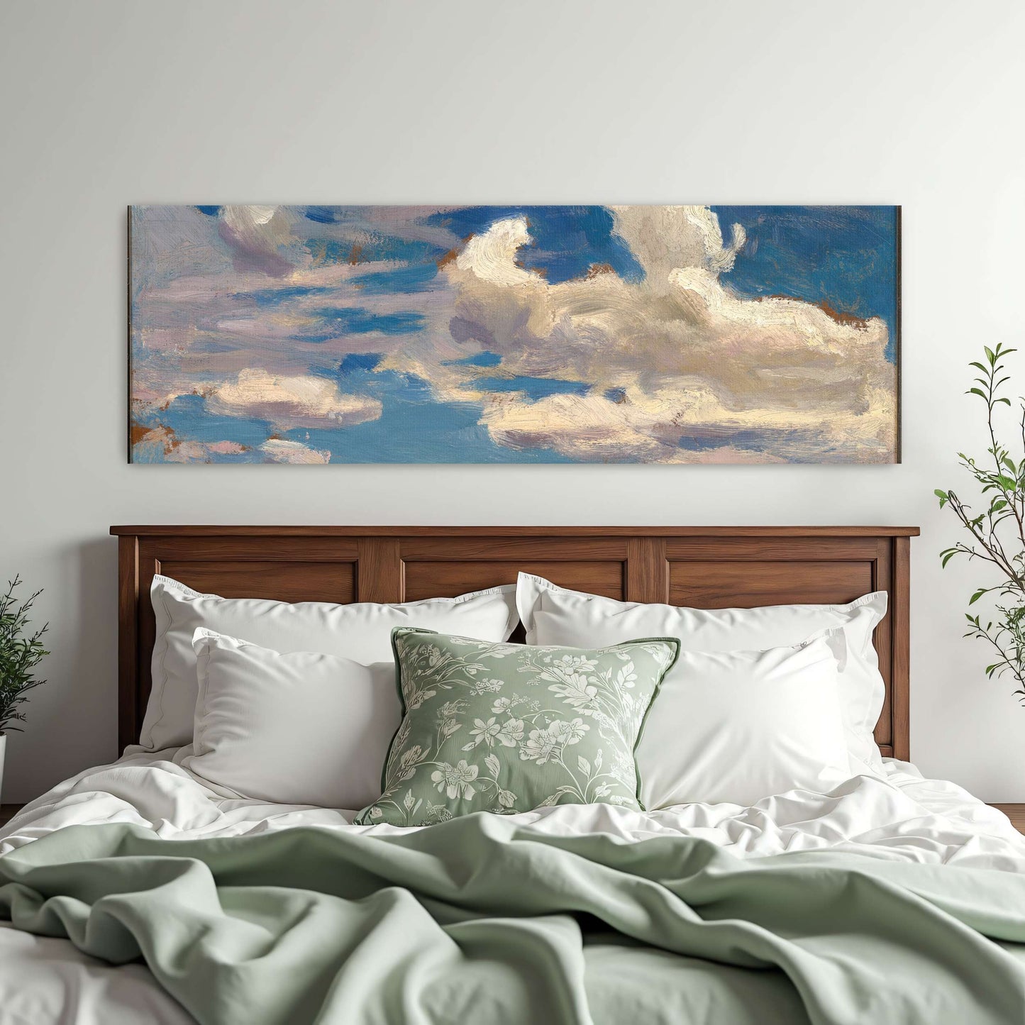 Clouds over a river landscape by Jan Stanislawski