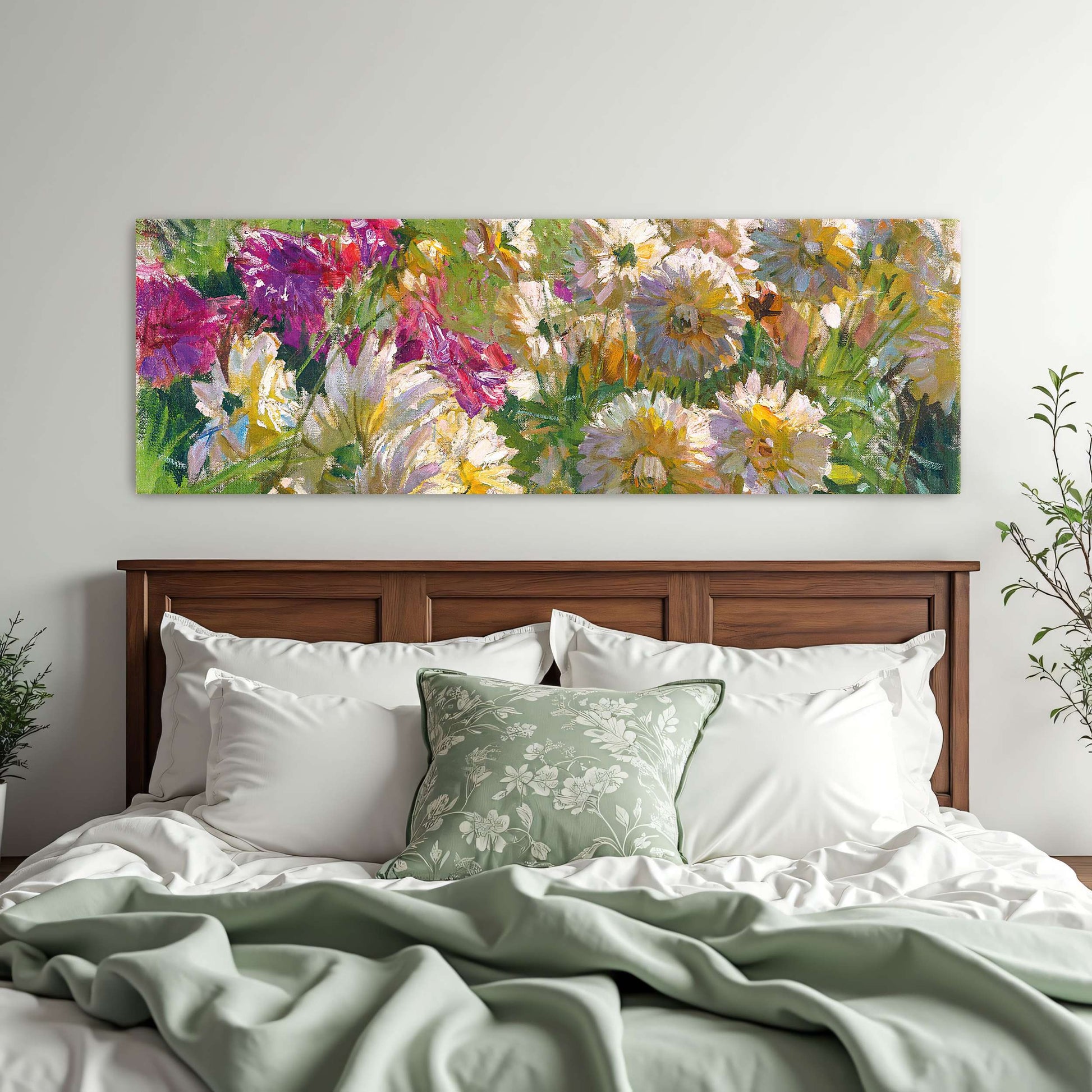 Dahlia flowers in garden by Carl Moll