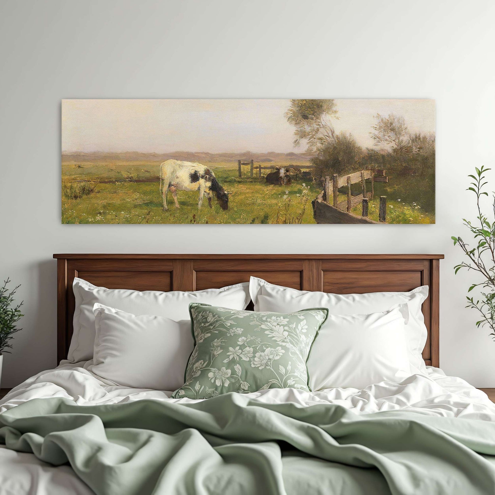 rural landscape with cows grazing in a field by Eugen Jettel